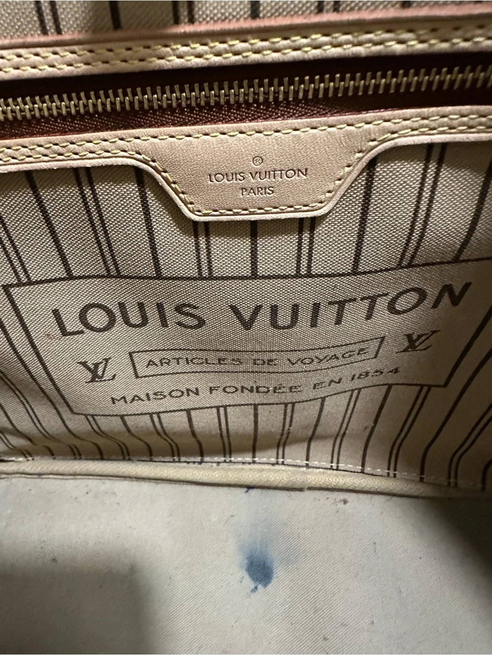Louis Vuitton Monogram Neverfull Tote in Brown and Tan